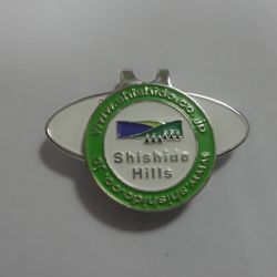 New metal golf cap clips with golf club ballmarker