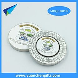 40mm embossed magnetic golf ball markers poker chip