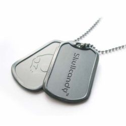 High quality engraved stainless steel dog tag with ball chain