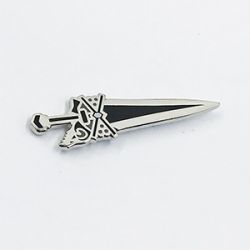 Sword shape enamel pin badge