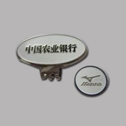 Metal embossed golf cap clips ball marker