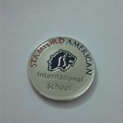 Engraved magnetic golf ball markers with dome