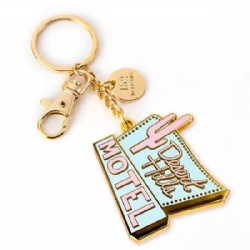2025 Bulk Sale Customize Design pink Enamel Hard Enamel Key Tag Key Ring