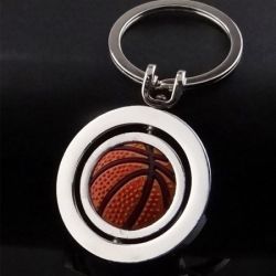 Basketball metal key chain