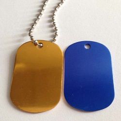 2016 promotional anodized aluminum blank dog tags for wholesale