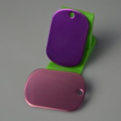 Colorful blank anodized aluminum dog tags for sale