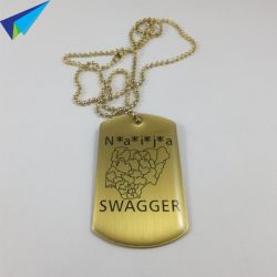 Dongguan made  Military dog identification tag with metal chain