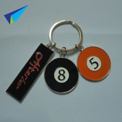 Fashional designmetal keychain custom with silver plaitng