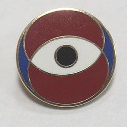 Silver eye pin