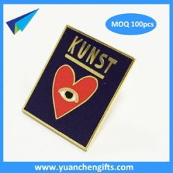 metal lapel pins with imitation hard enamel process