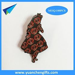 Metal badge with logo