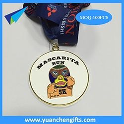 Custom enamel running sports medal