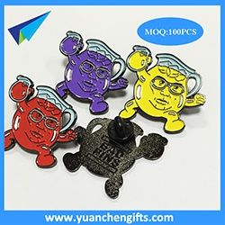 1.25 inches black metal lapel pin