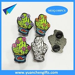 Flower shape soft enamel badges