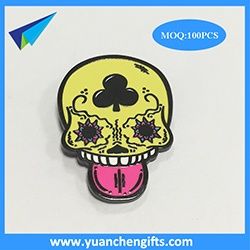 Black metal enamel lapel pin