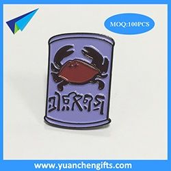 Black soft enamel lapel pin