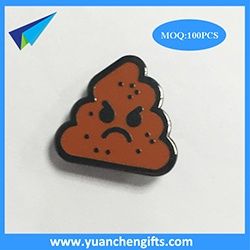 Hard enamel black metal badge