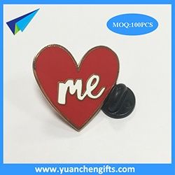 Rose gold plated enamel lapel pins