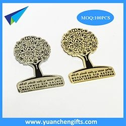 Tree shape metal lapel pin