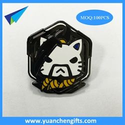Black metal full color enamel badge