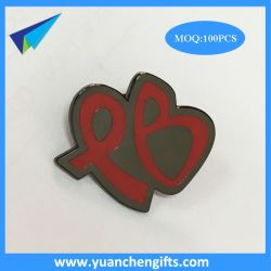 Red logo metal lapel pins