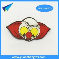 Brass soft enamel lapel pin with epoxy