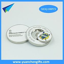 Golf ballmarkers with customized logo