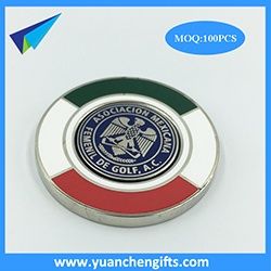 Golf poker chip metal golf ballmarker