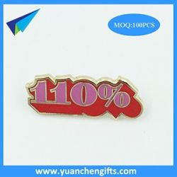 100% design hard enamel pin