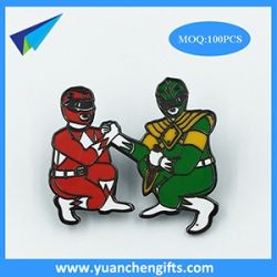 Robot design pin with full color enamel