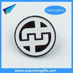 20mm button pin with black metal