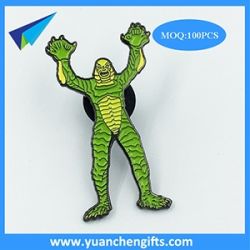Monster design lapel pin badge