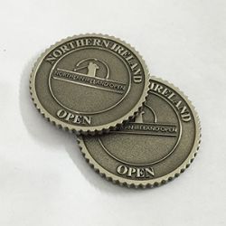 Metal embossed coin with custom logo