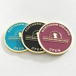 Metal golf ball marker with custom logo