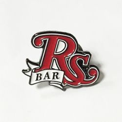 Black metal enamel bar pin custom
