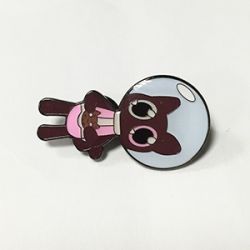 Brass lapel pin with custom logo epoxy