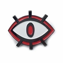 Eye shape soft enamel pin badge