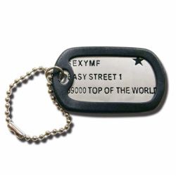 Aluminum photo etched ID military dog tag manufacturer