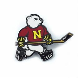 Bear Lapel pin with black metal