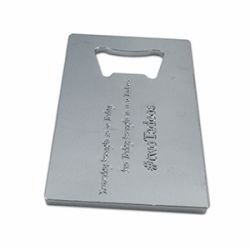 Engraved logo bottle opener