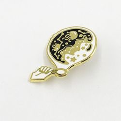 Gold plating hard enamel pin