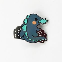 Custom glitter enamel pin with silk printing