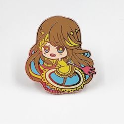 Rose golden hard enamel character pins