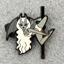 hard enamel pin with black metal