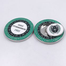 Golf poker chip with embossed logo