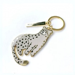 Custom Metal Animal Simple Hard Enamel Gold Keychain